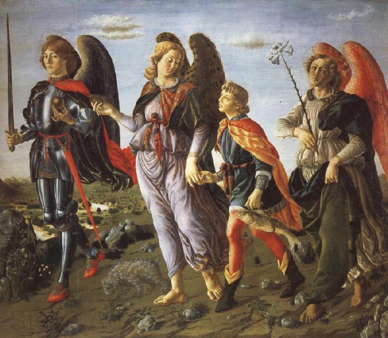 Francesco Botticini Tobias and the Tree Archangels Spain oil painting art